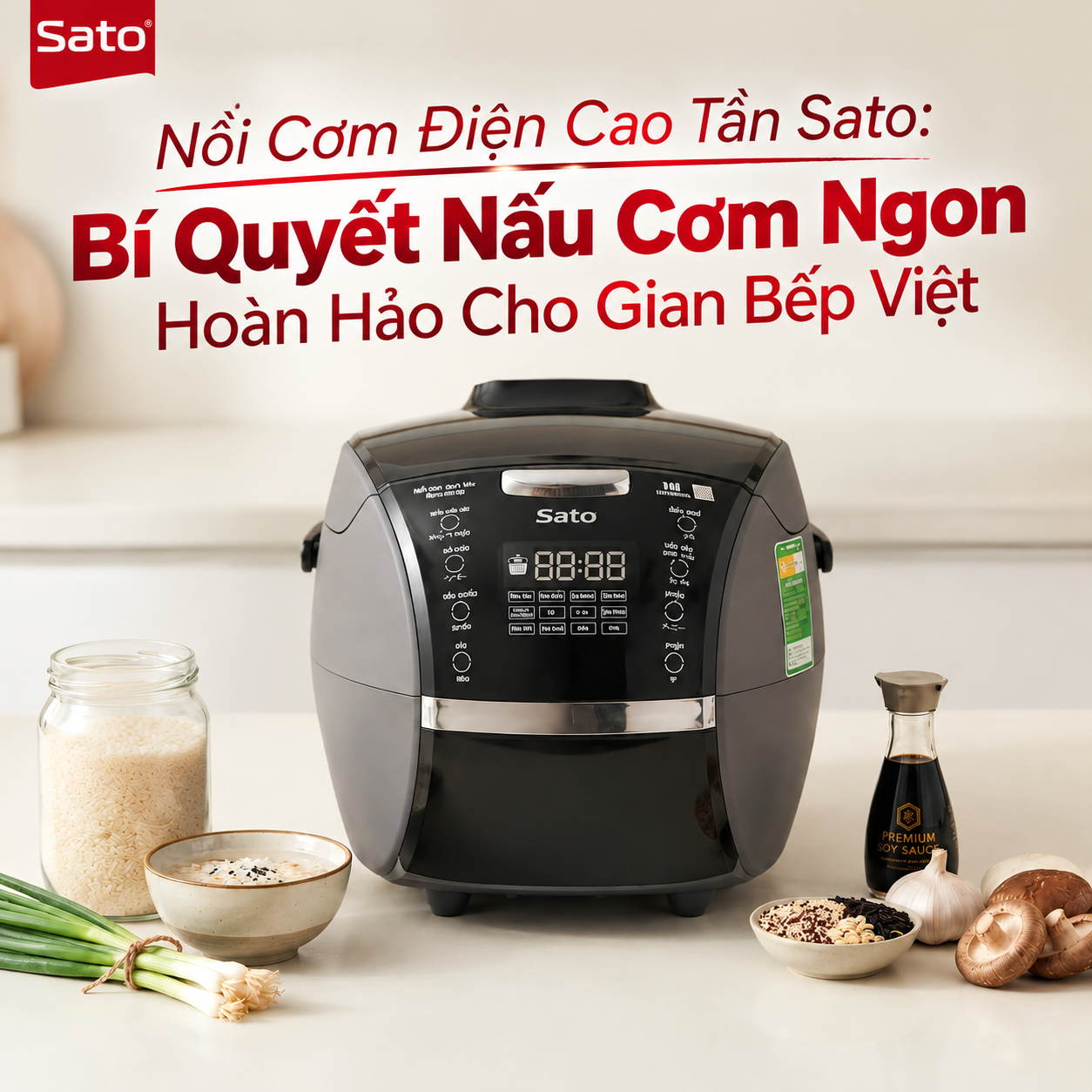 Nồi Cơm Điện Cao Tần Sato: Bí Quyết Nấu Ngon Hoàn Hảo Cho Gian Bếp Việt