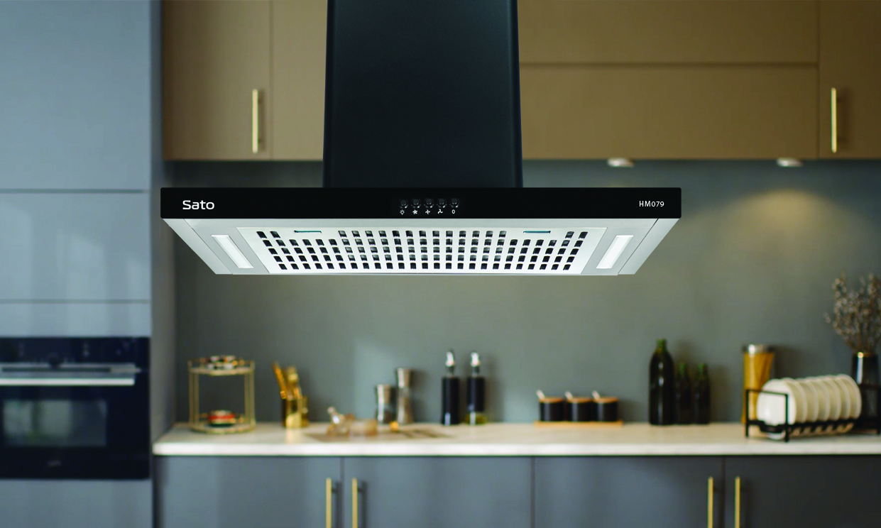 Máy hút mùi kính phẳng Sato HM079
