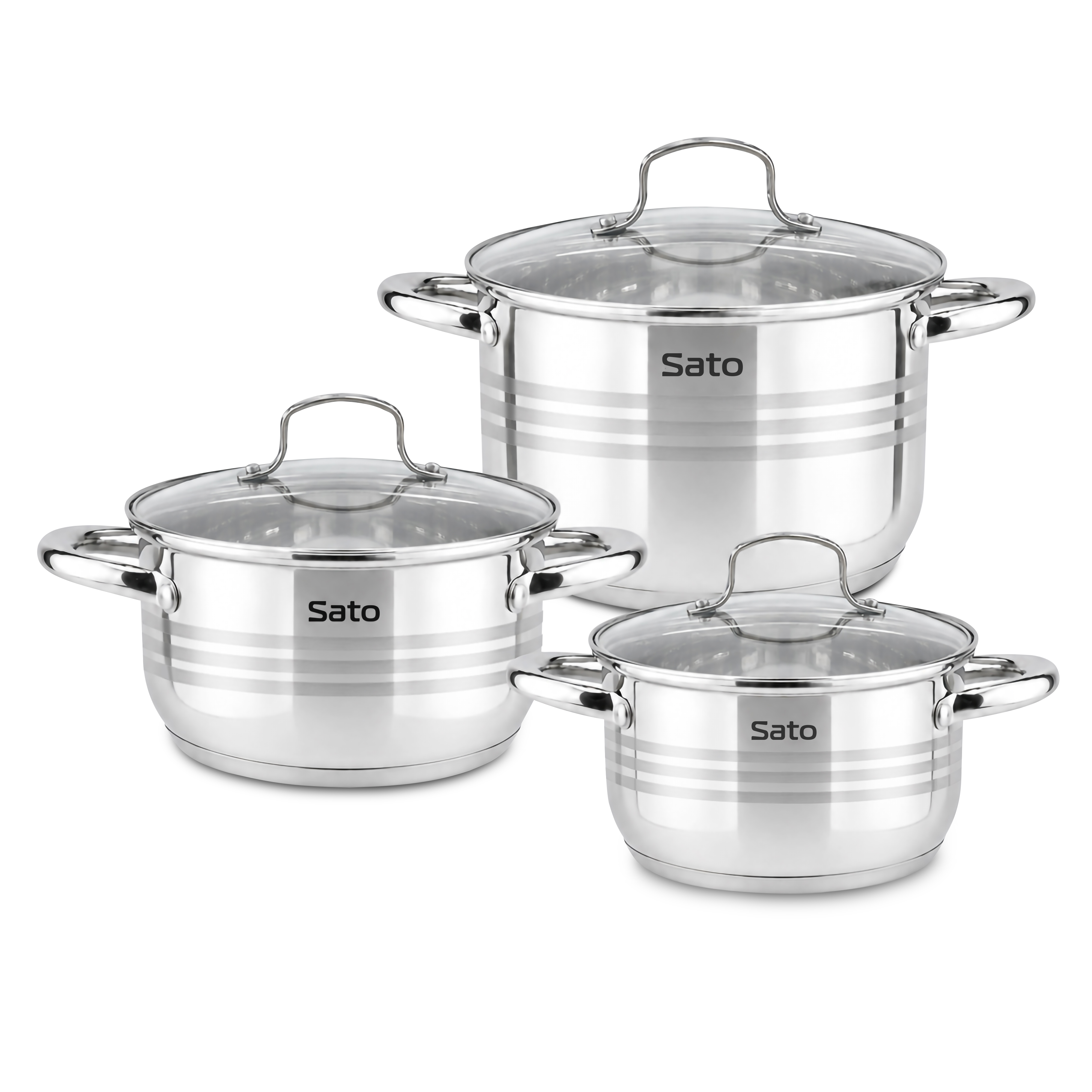 Bộ nồi inox 3 chiếc SBN-169