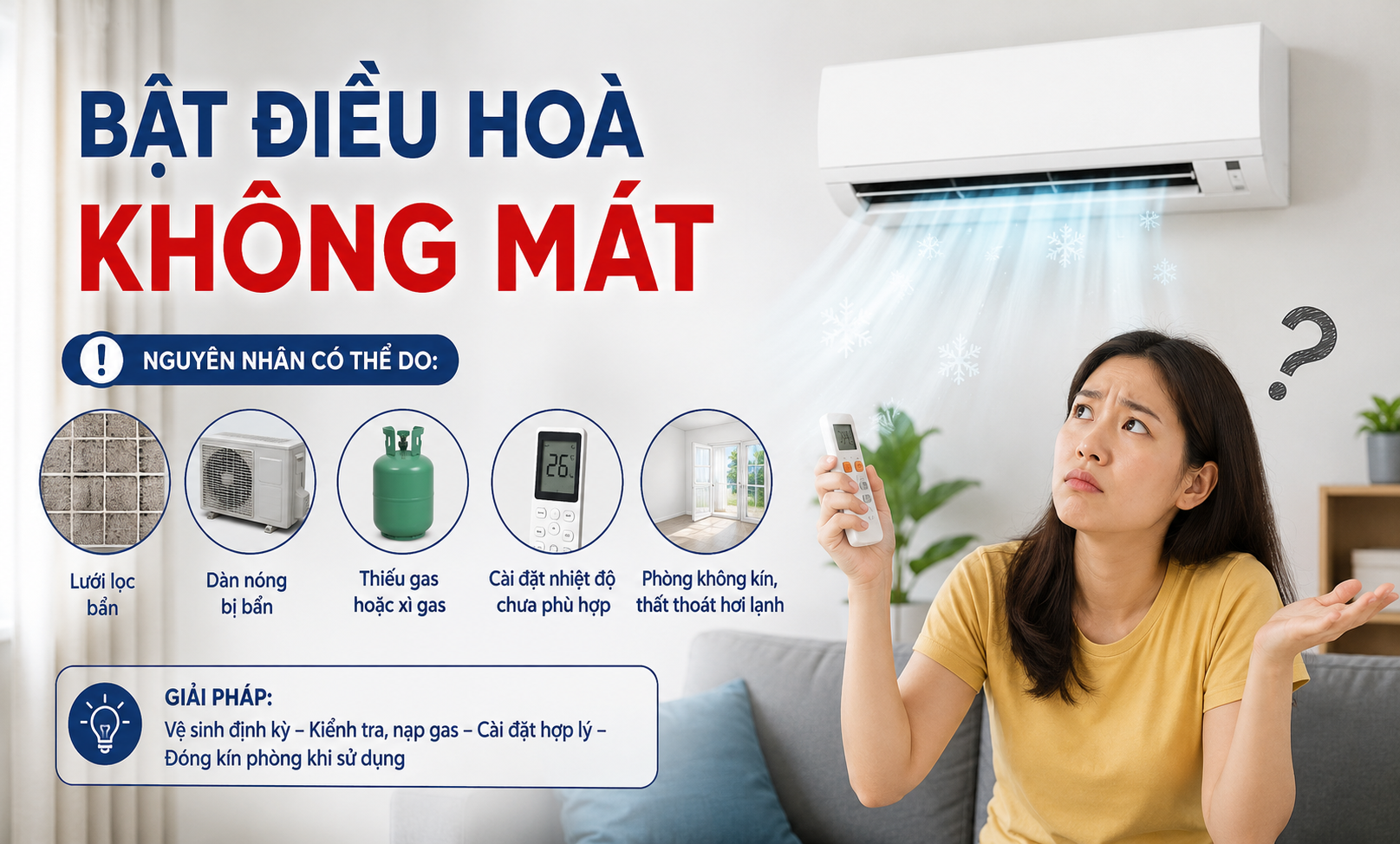 Các Lỗi Thường Gặp Ở Điều Hòa Và Cách Khắc Phục Tại Nhà