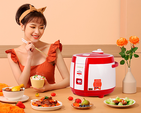 Cơm dẻo ngon, Tết chuẩn vị với nồi cơm điện SATO 18F041