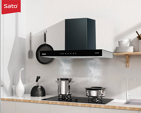 Máy hút mùi Sato, cho gian bếp thoáng sạch và tiện nghi