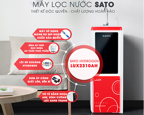 Rinh ngay “siêu phẩm” máy lọc nước SATO Hydrogen LUX LUX2310AH