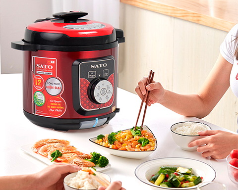 Nấu ăn ngon với nồi áp suất đa năng Sato