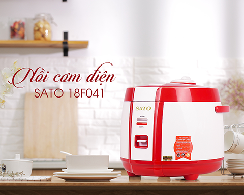 Nồi cơm điện SATO 18F041 – Dẻo thơm đến từng hạt gạo