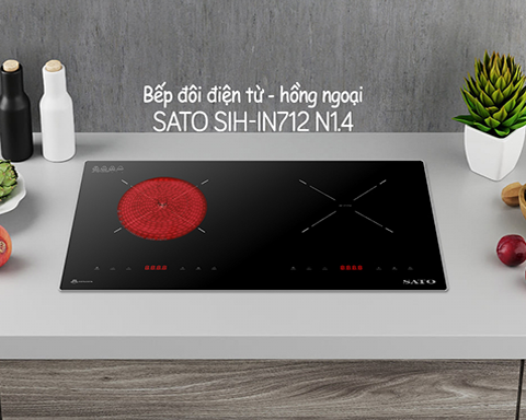 Ưu điểm vượt trội của bếp đôi điện từ hồng ngoại SATO SIH-IN712 N1.4