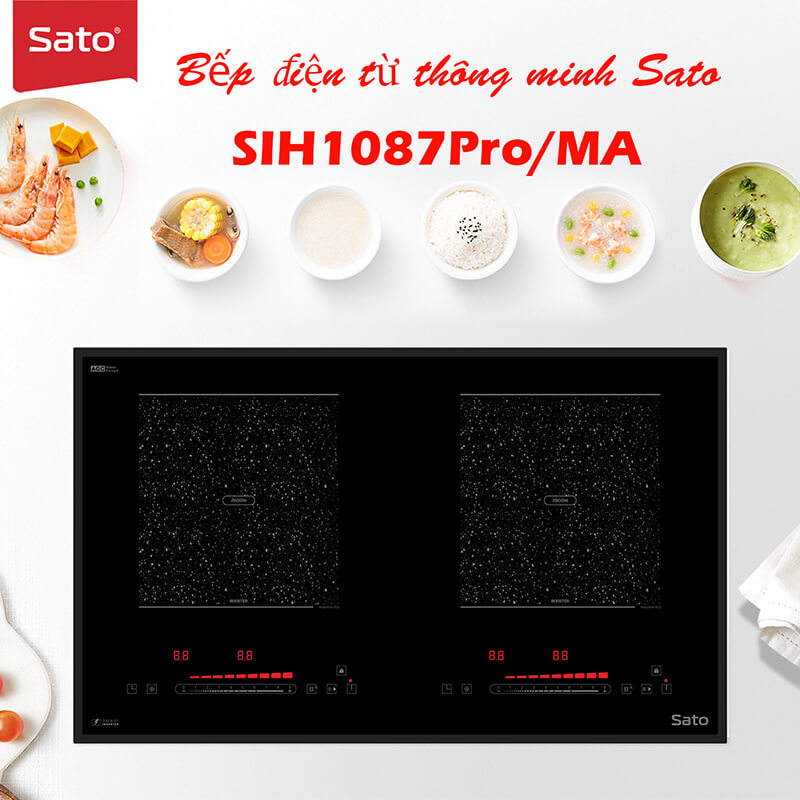 Bí quyết nấu ăn ngon "chuẩn chỉnh" với bếp từ đôi thông minh Sato 2