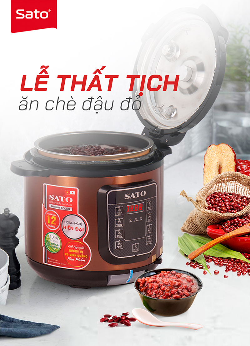 Hướng dẫn nấu chè đậu đỏ thơm ngon bằng nồi áp suất 4