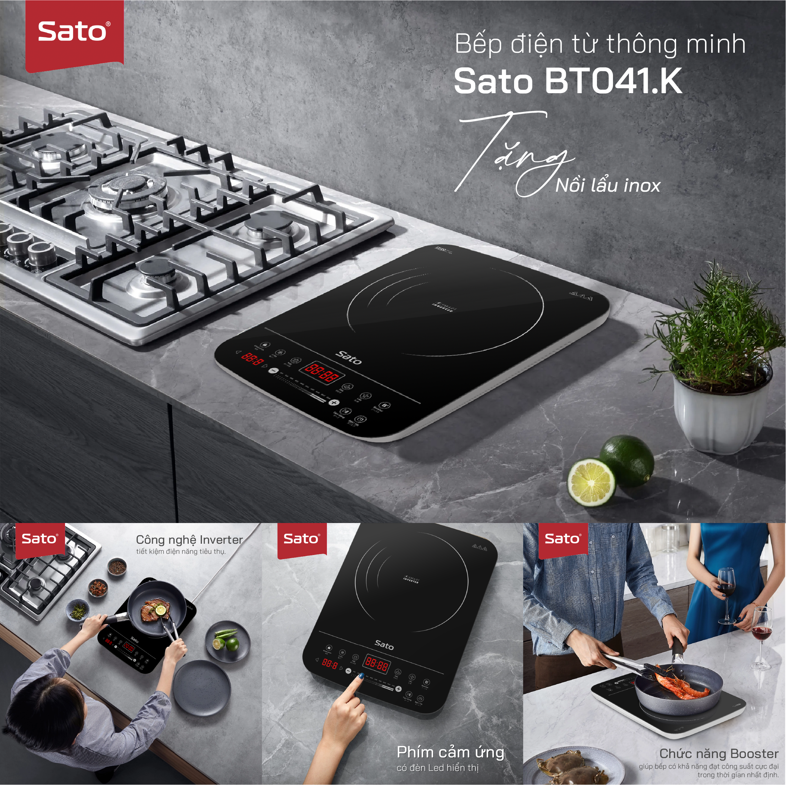 Bếp từ đơn Sato BT041.K