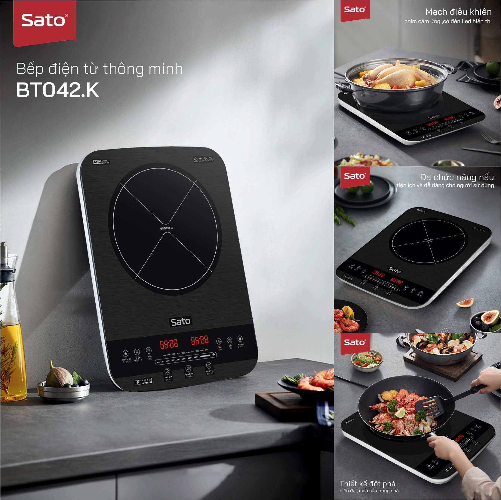 Bếp từ đơn Sato BT042.K