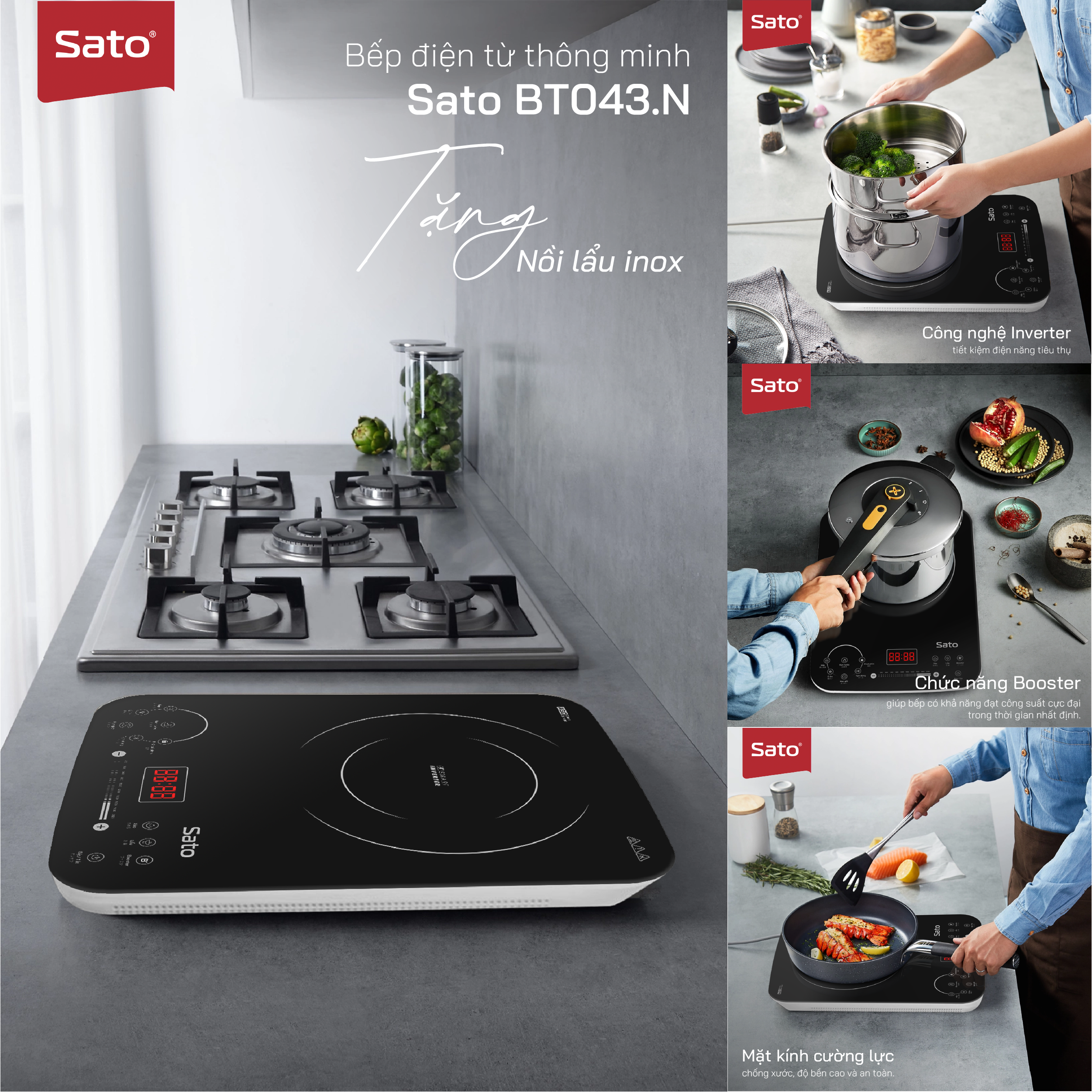Bếp từ đơn Sato BT043.K