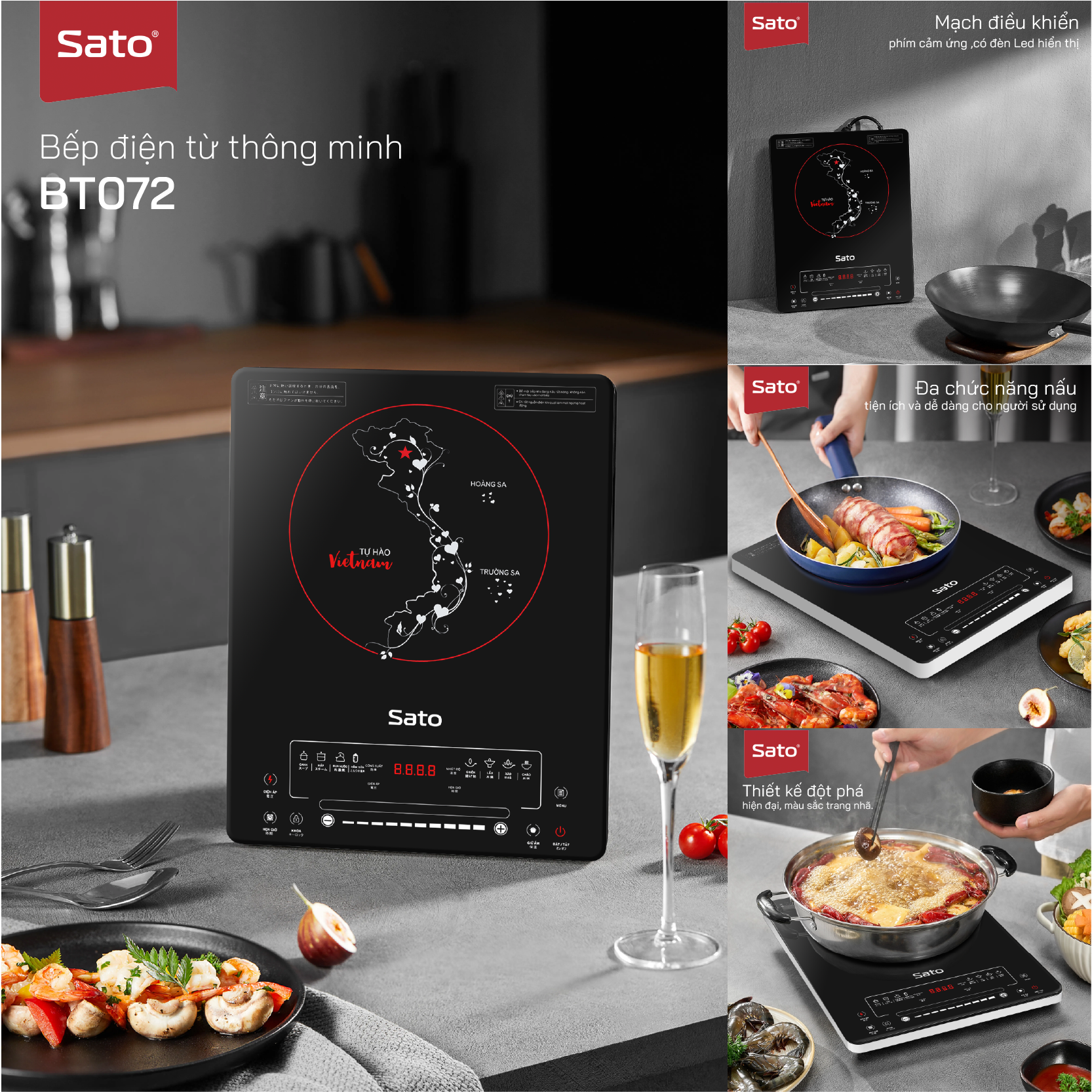 Bếp từ đơn Sato BT072