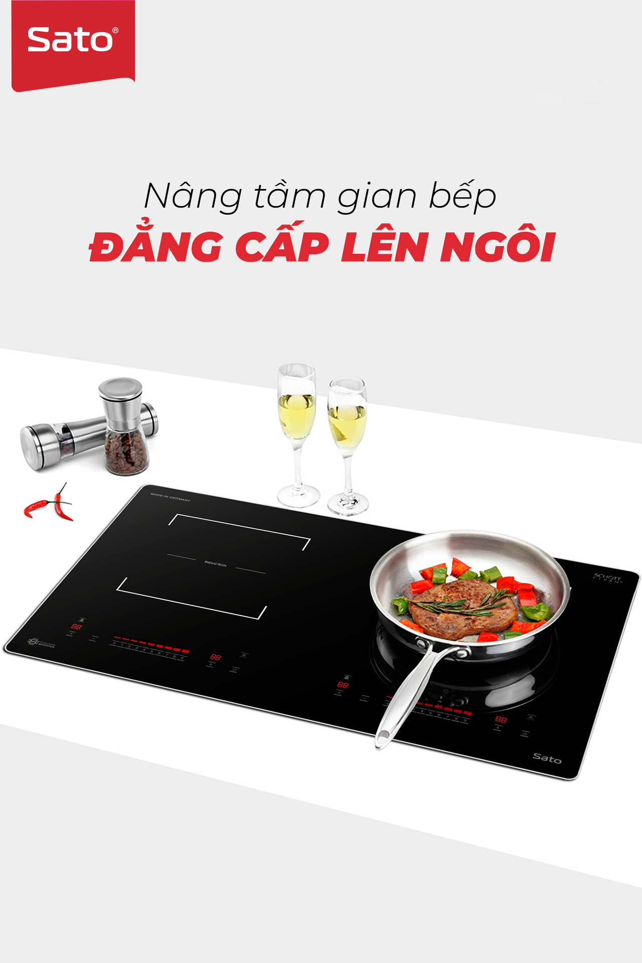 Bếp điện từ đôi Sato IH586Plus (A)