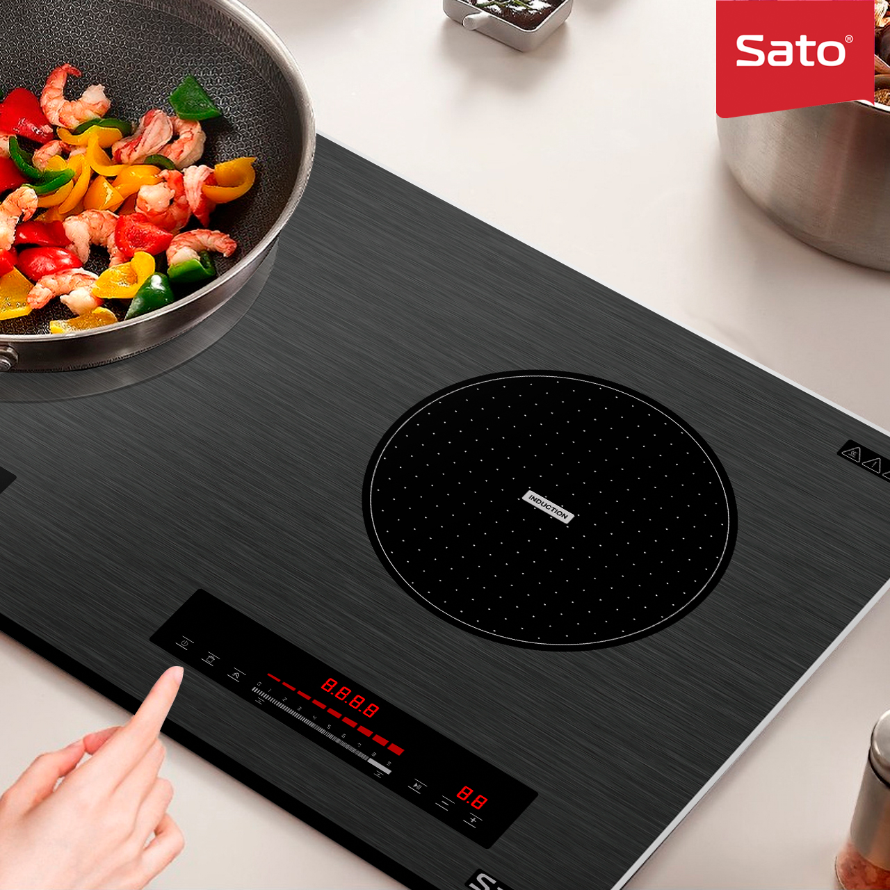 Bếp điện từ đôi Sato SIH376 N2.3 (B)