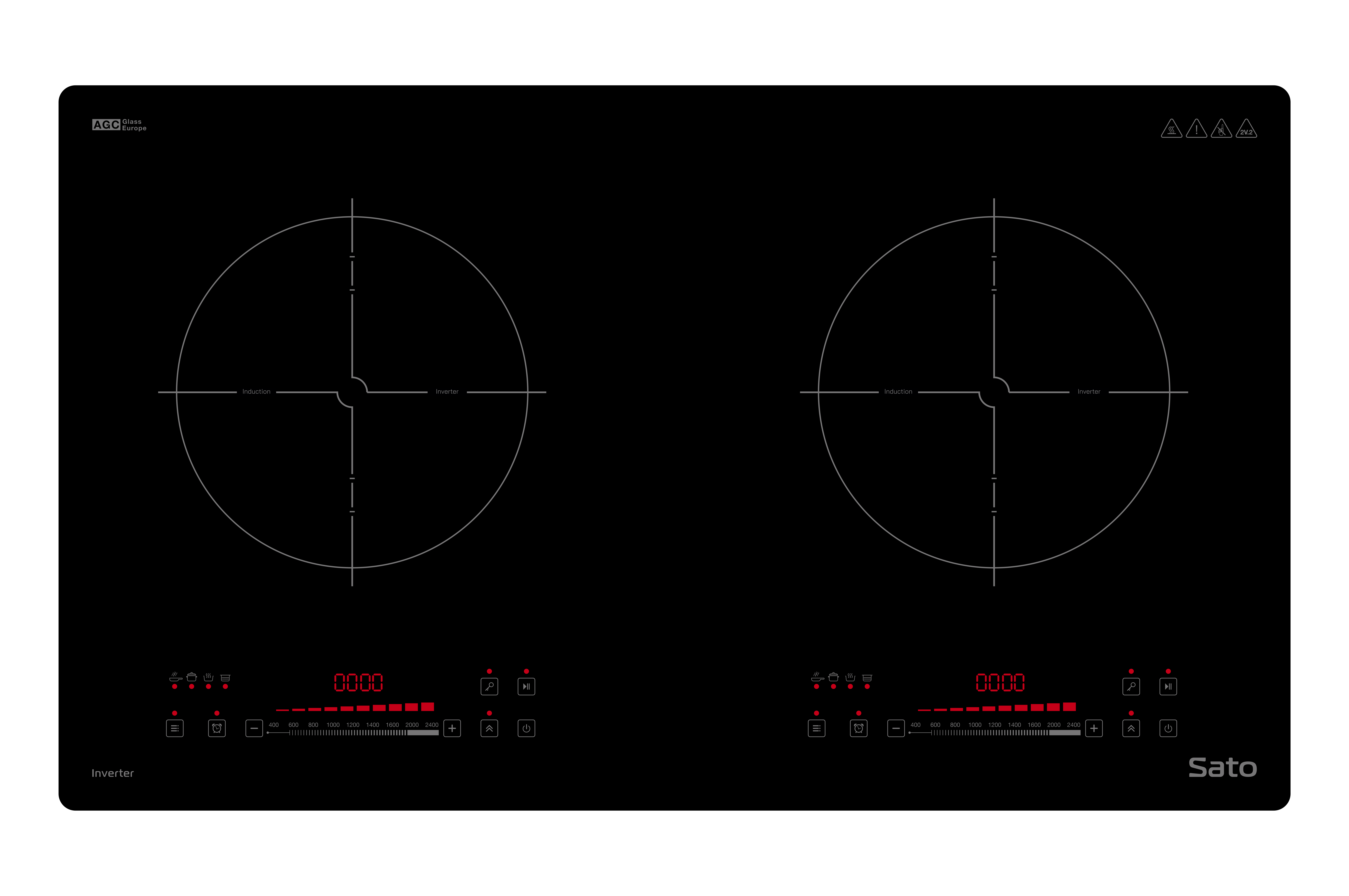 Bếp Từ Đôi Sato SIH288 N1