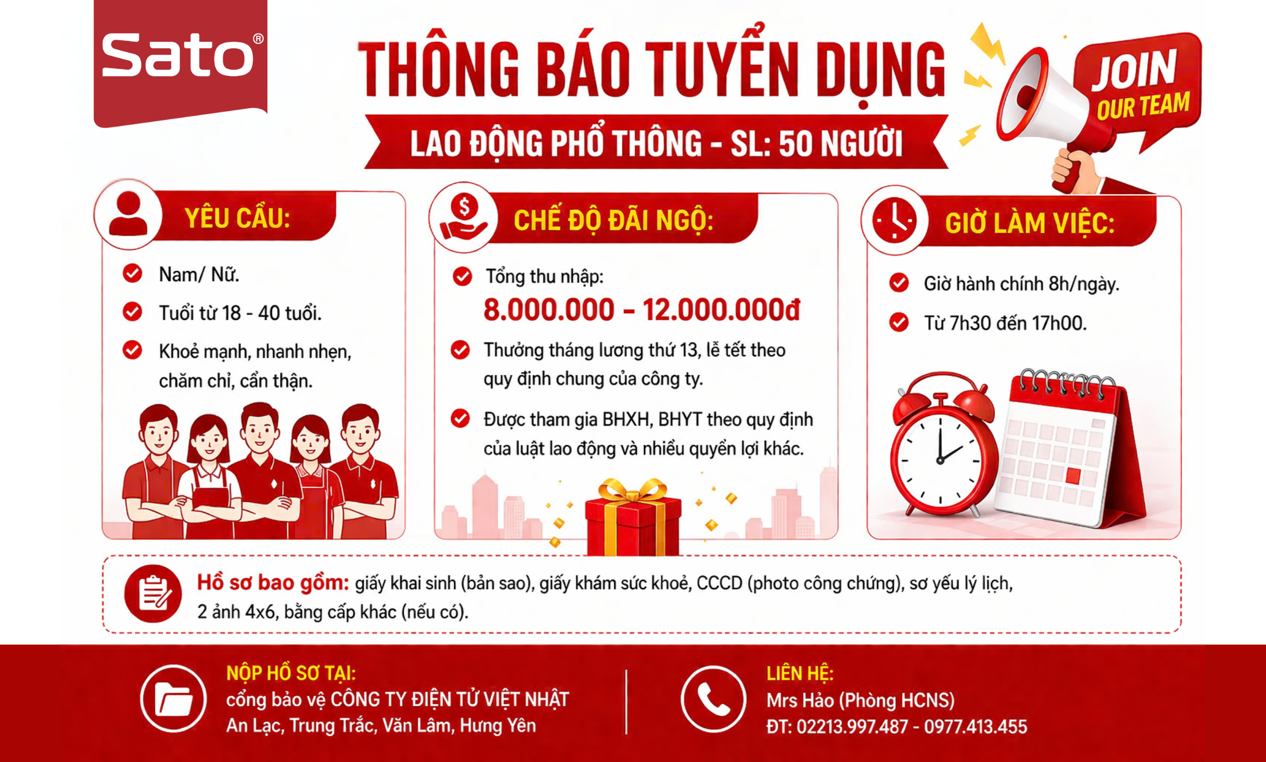 Tuyển Dụng Lao Động Phổ Thông Tại Hưng Yên 